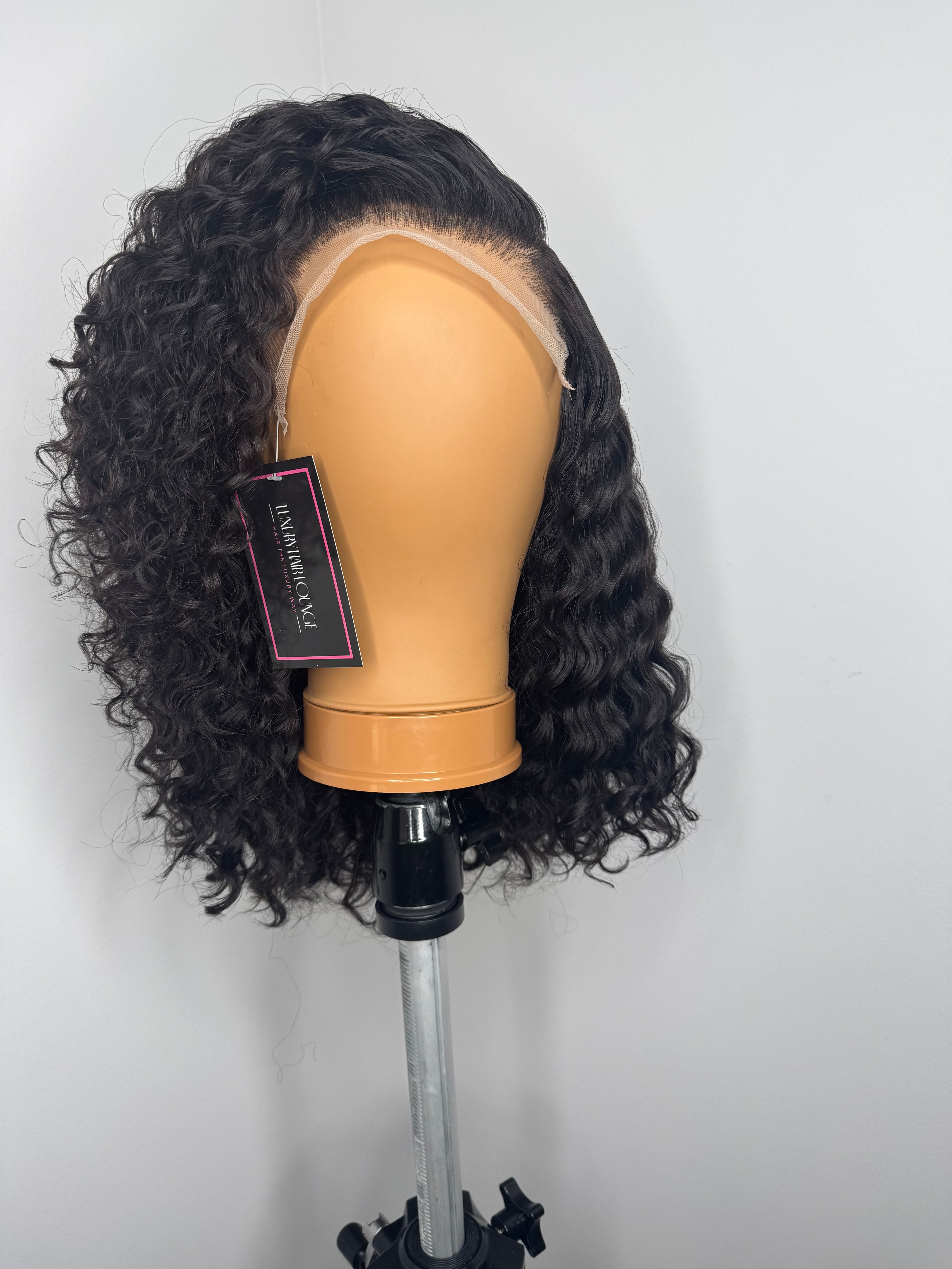 7x7 Closure Raw Wig – 12” Wavy Curly (Glueless)