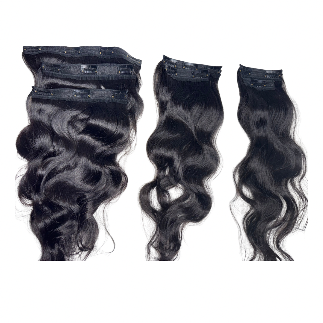 RAW CAMBODIAN HAIR CLIP-IN EXTENSIONS