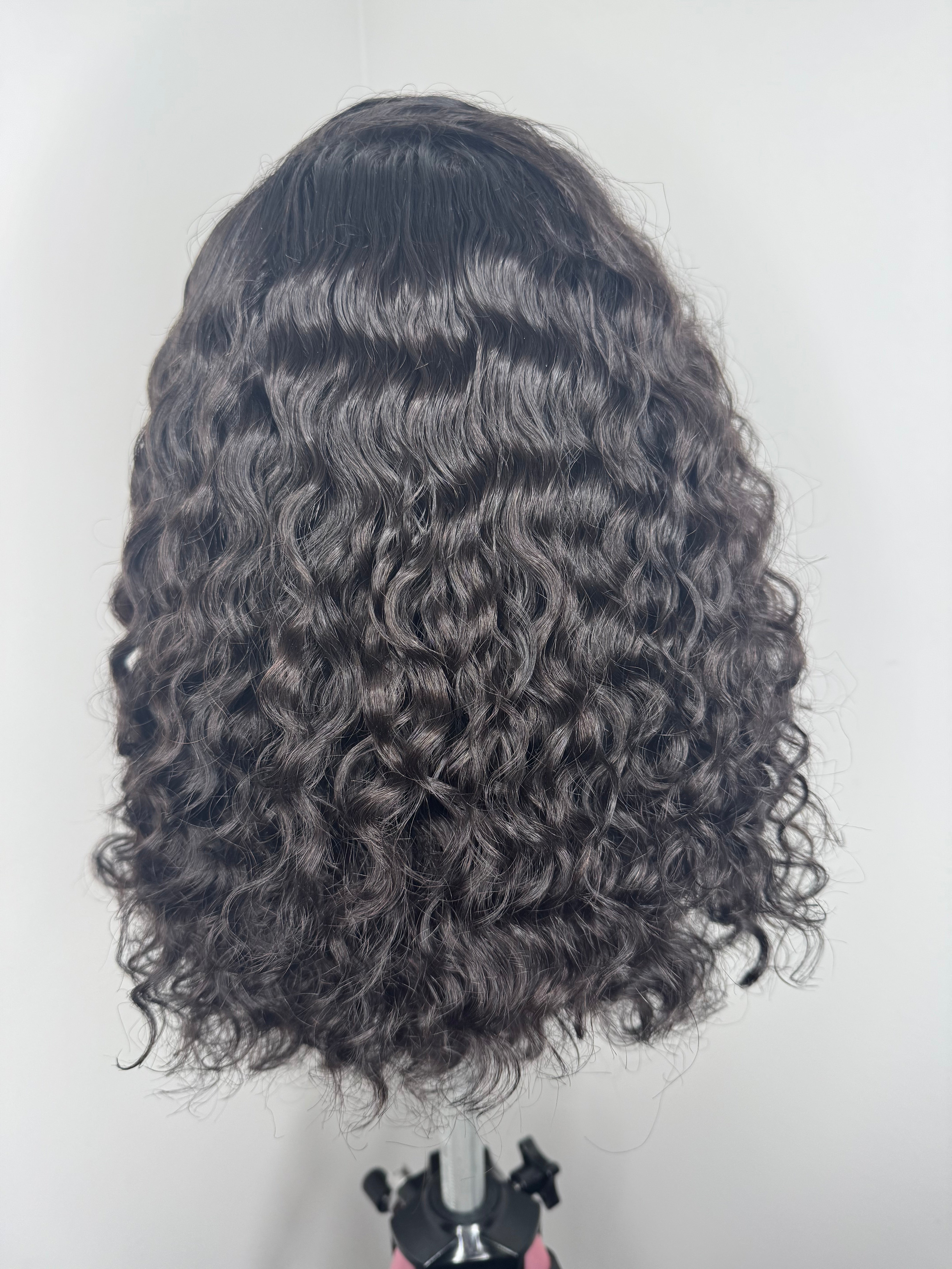 7x7 Closure Raw Wig – 12” Wavy Curly (Glueless)
